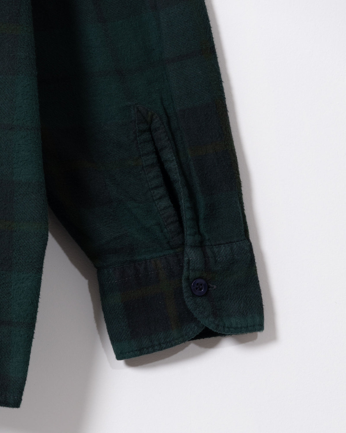 FLANNEL SHIRT -> 7 CUTS WIDE SHIRT OVER DYE - DK.GREEN - 1