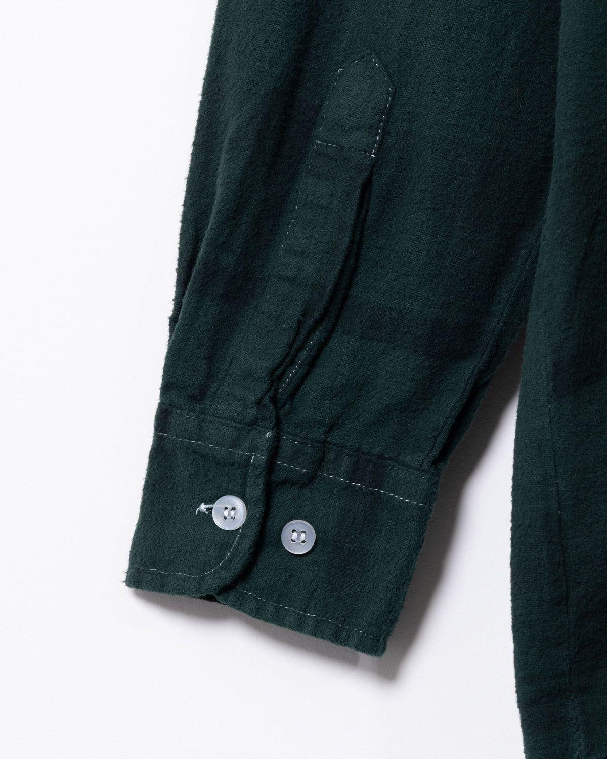 FLANNEL SHIRT -> 7 CUTS WIDE SHIRT OVER DYE - DK.GREEN - 1