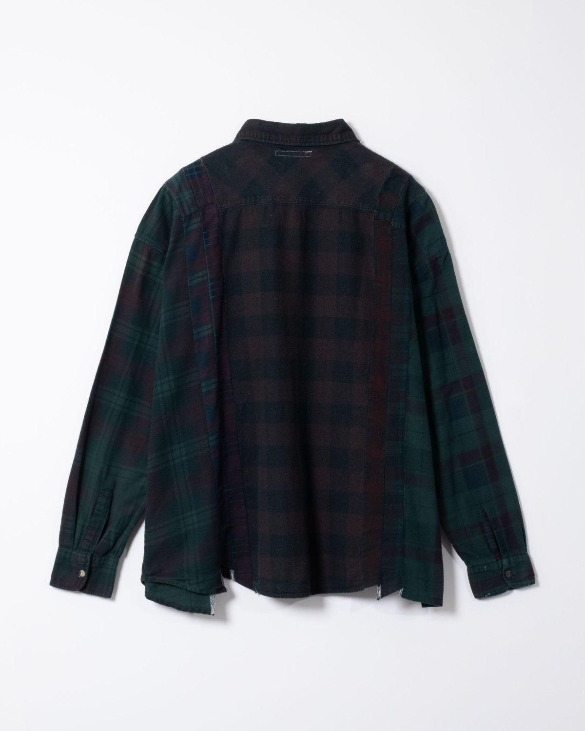 FLANNEL SHIRT -> 7 CUTS WIDE SHIRT OVER DYE - DK.GREEN - 2