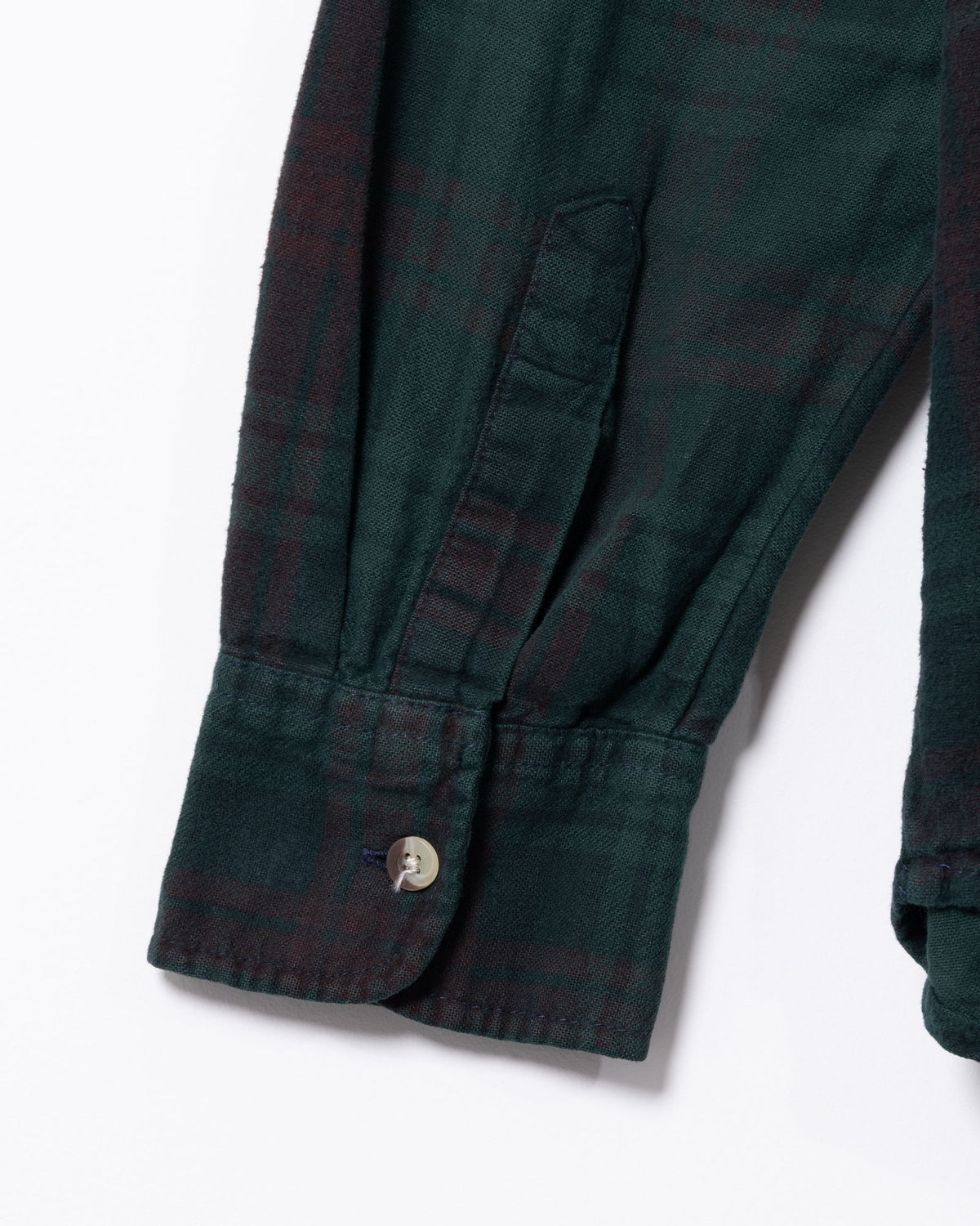 FLANNEL SHIRT -> 7 CUTS WIDE SHIRT OVER DYE - DK.GREEN - 2