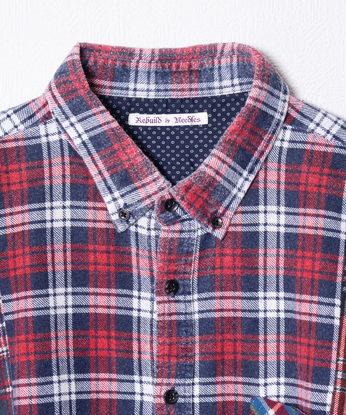 【Rebuild by Needles】FLANNEL SHIRT 7CUTS WIDE SHIRT / リビルド バイ ニードルズ フランネルシャツ 7カット ワイドシャツ 2025AW 2025秋冬 正規取扱店 神奈川 鎌倉 オンラインショップ 通販
