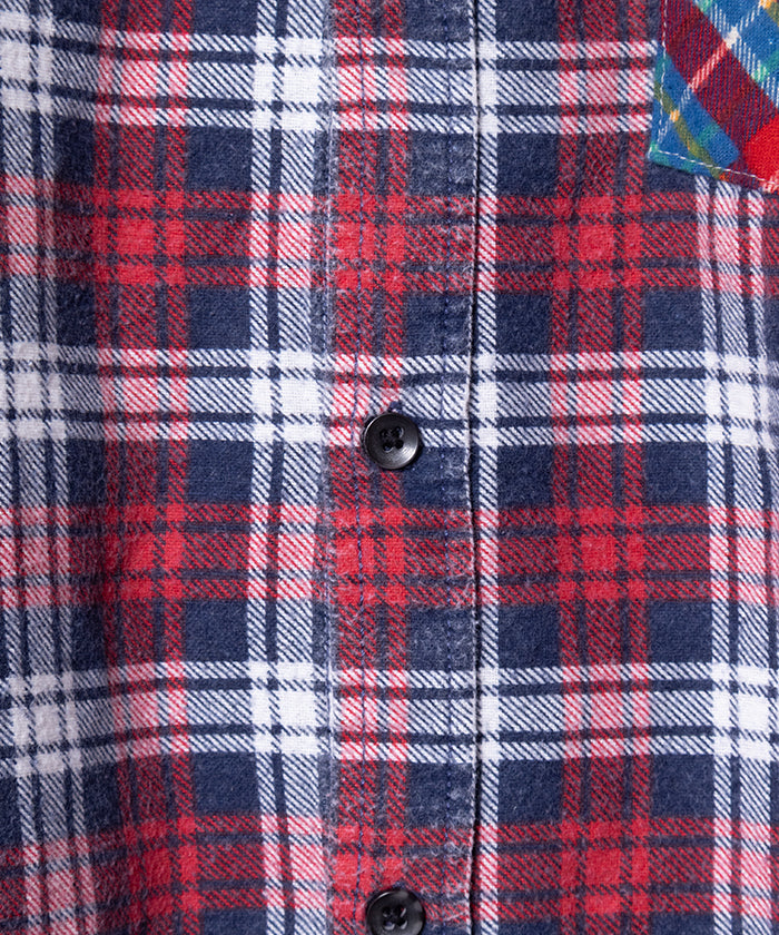 【Rebuild by Needles】FLANNEL SHIRT 7CUTS WIDE SHIRT / リビルド バイ ニードルズ フランネルシャツ 7カット ワイドシャツ 2025AW 2025秋冬 正規取扱店 神奈川 鎌倉 オンラインショップ 通販