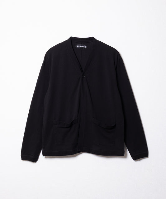 【AUBERGE】FRANCO - BLACK / オーベルジュ フランコ Vネック コットン カーディガン 2026ss 2026春夏 正規取扱店 神奈川 鎌倉 アルザック鎌倉 オンラインショップ 通販