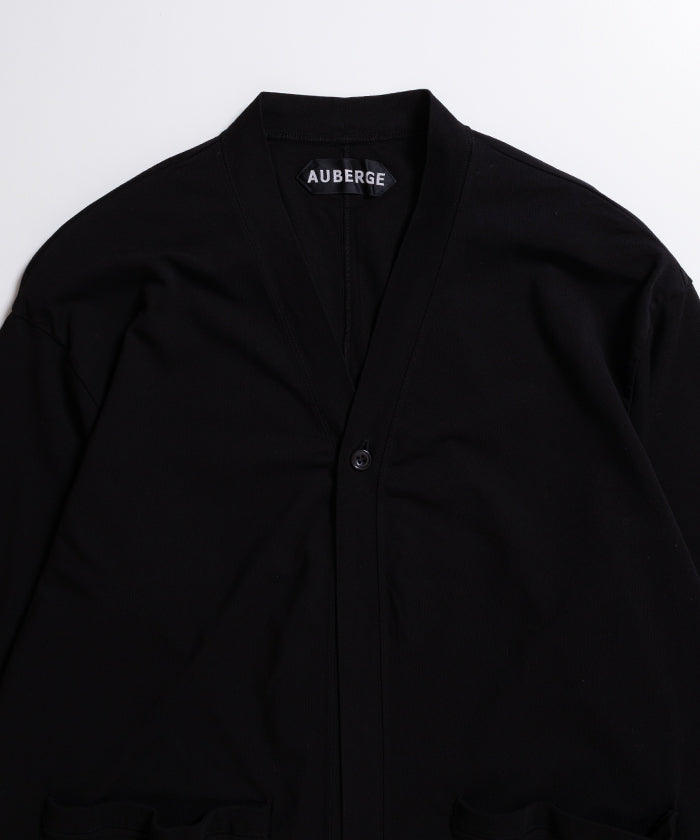 【AUBERGE】FRANCO - BLACK / オーベルジュ フランコ Vネック コットン カーディガン 2026ss 2026春夏 正規取扱店 神奈川 鎌倉 アルザック鎌倉 オンラインショップ 通販