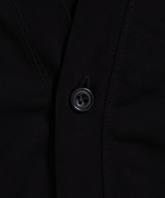 【AUBERGE】FRANCO - BLACK / オーベルジュ フランコ Vネック コットン カーディガン 2026ss 2026春夏 正規取扱店 神奈川 鎌倉 アルザック鎌倉 オンラインショップ 通販