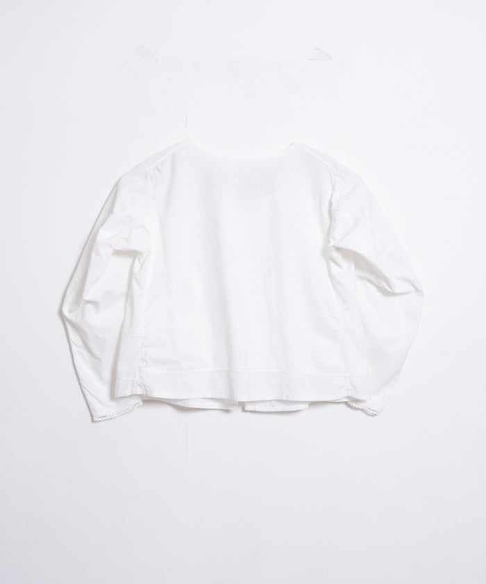 FRENCH ANTIQUE WHITE COTTON BLOUSE