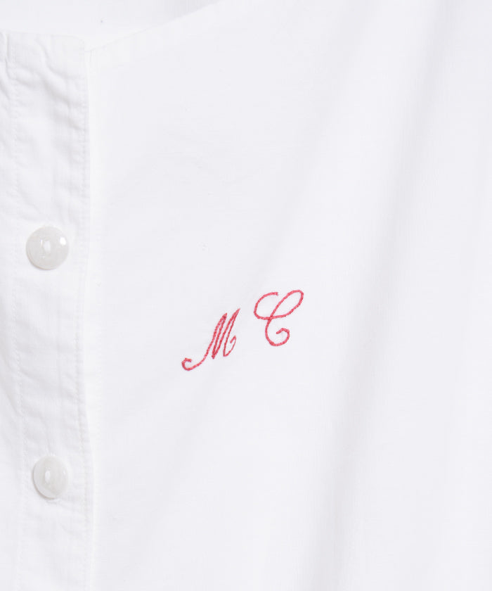 FRENCH ANTIQUE WHITE COTTON BLOUSE