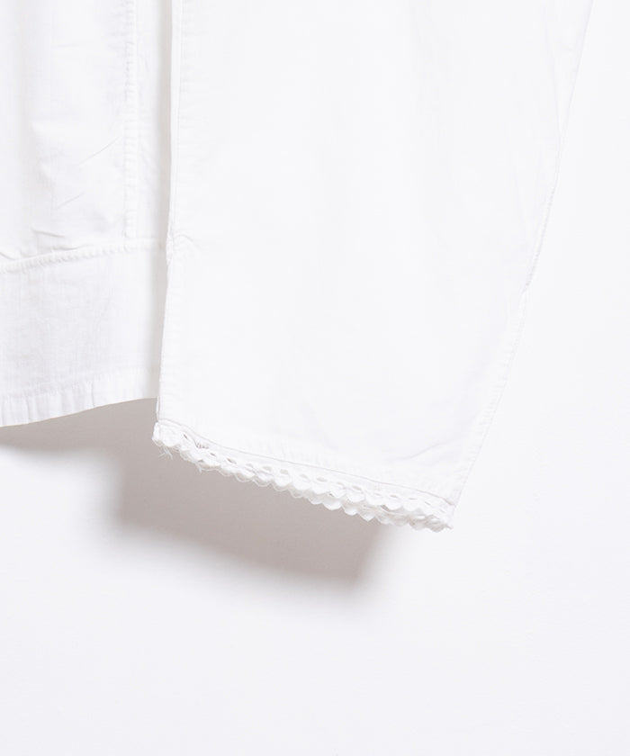FRENCH ANTIQUE WHITE COTTON BLOUSE