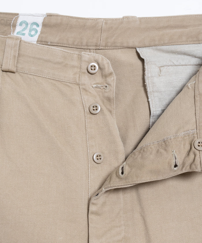 1950-60’s  FRENCH ARMY M52 CHINO PANTS - 26 / フランス軍 M52 チノパンツ 26サイズ ビンテージ ヴィンテージ 古着 ミリタリーパンツ 通販 オンラインショップ 神奈川 鎌倉