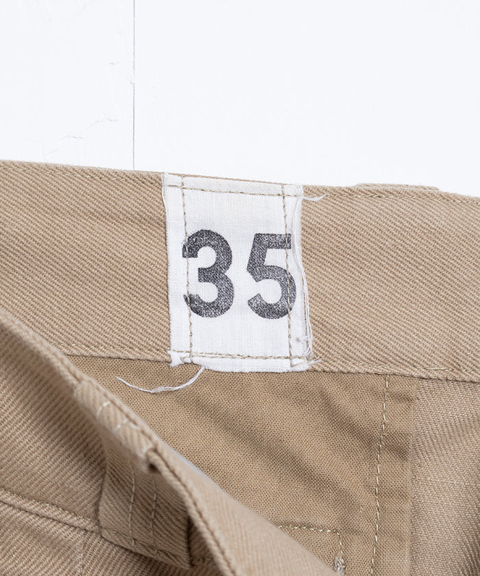 1950-60’s  FRENCH ARMY M52 CHINO PANTS - 35 / フランス軍 M52 チノパンツ 35サイズ ビンテージ ヴィンテージ 古着 ミリタリーパンツ 通販 オンラインショップ 神奈川 鎌倉