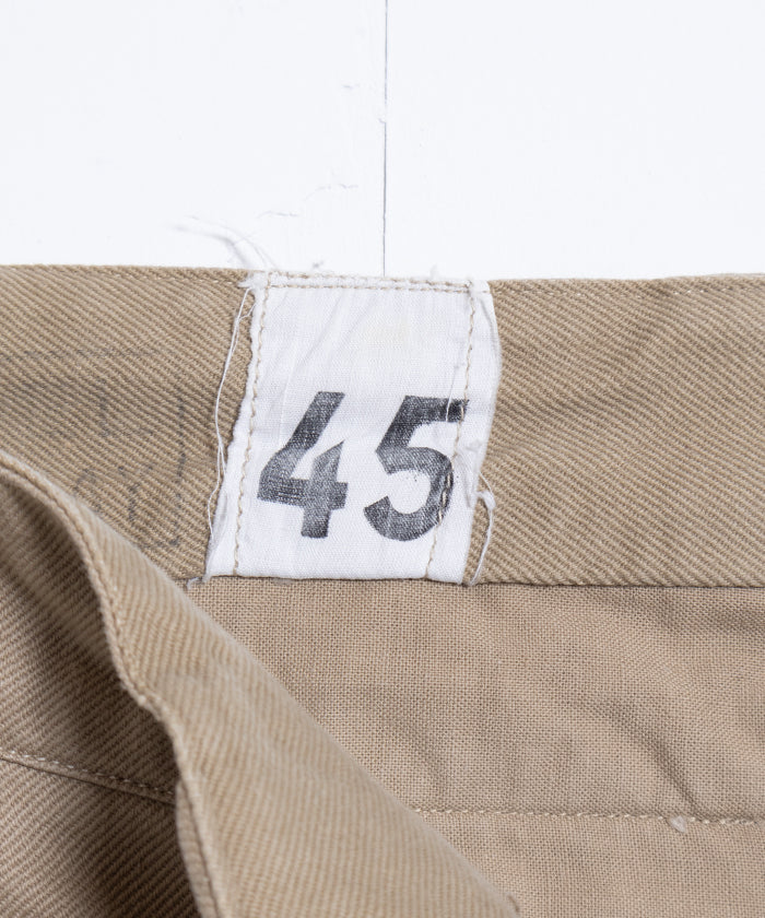 1950-60’s  FRENCH ARMY M52 CHINO PANTS - 45 / フランス軍 M52 チノパンツ 45サイズ ビンテージ ヴィンテージ 古着 ミリタリーパンツ 通販 オンラインショップ 神奈川 鎌倉