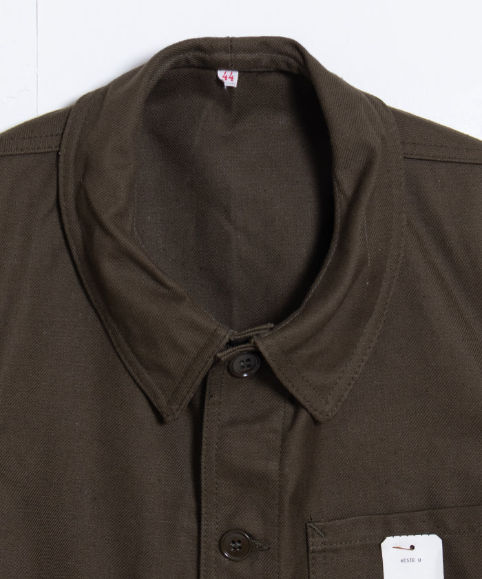 1960-70's FRENCH WORK JACKET DEADSTOCK / フレンチワークジャケット オリーブ デッドストック 新古品 古着 通販 オンラインショップ 神奈川 鎌倉