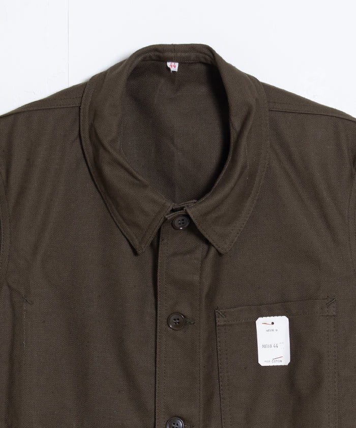 1960-70's FRENCH WORK JACKET DEADSTOCK / フレンチワークジャケット オリーブ デッドストック 新古品 古着 通販 オンラインショップ 神奈川 鎌倉