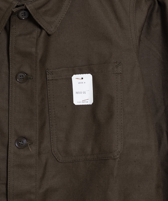 1960-70's FRENCH WORK JACKET DEADSTOCK / フレンチワークジャケット オリーブ デッドストック 新古品 古着 通販 オンラインショップ 神奈川 鎌倉