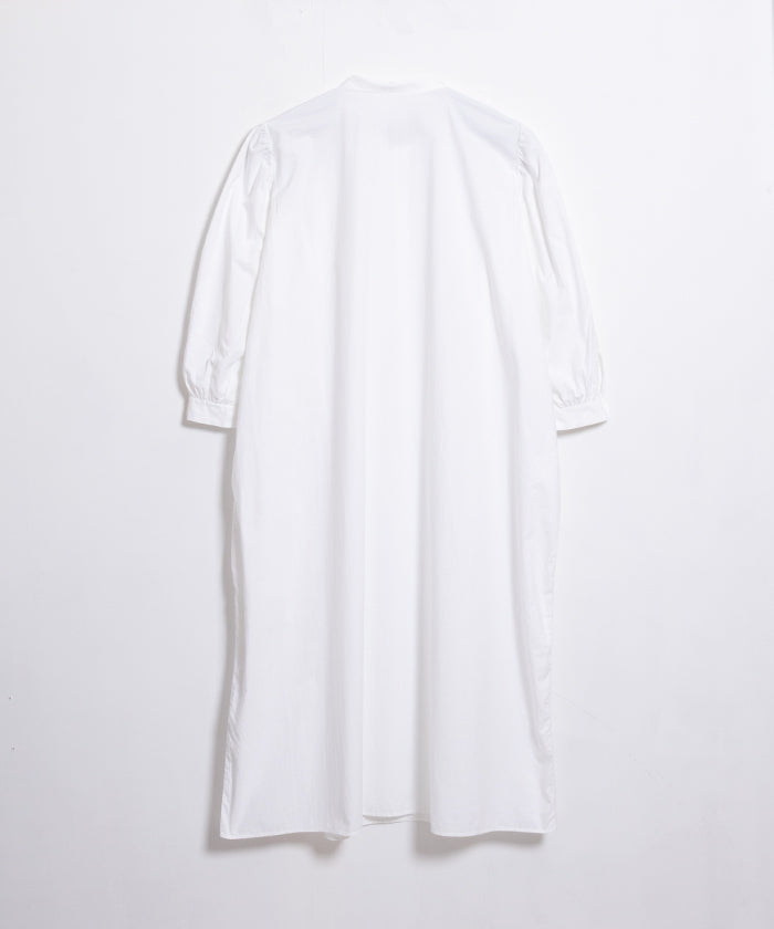FRENCH VINTAGE EMBROIDERED FLORAL WHITE COTTON NIGHTDRESS