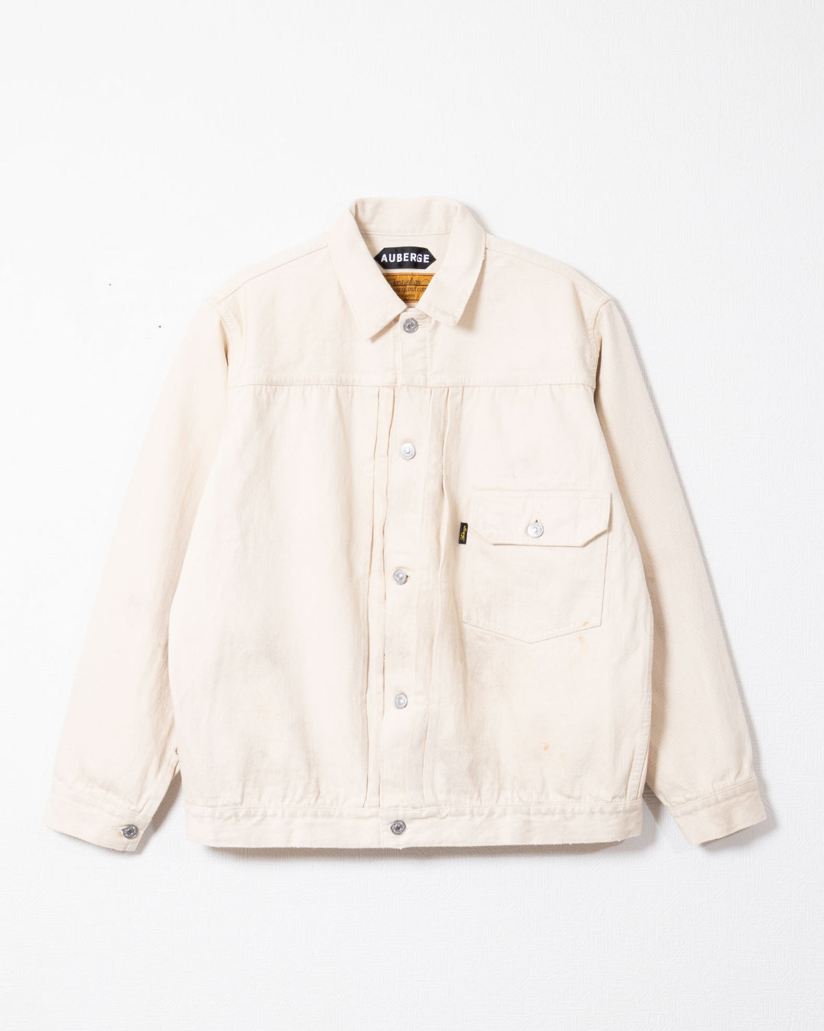 AUBERGE GARY NATURAL VINTAGE FINISH 1stモデルタイプ デニムジャケット 全体画像 正面