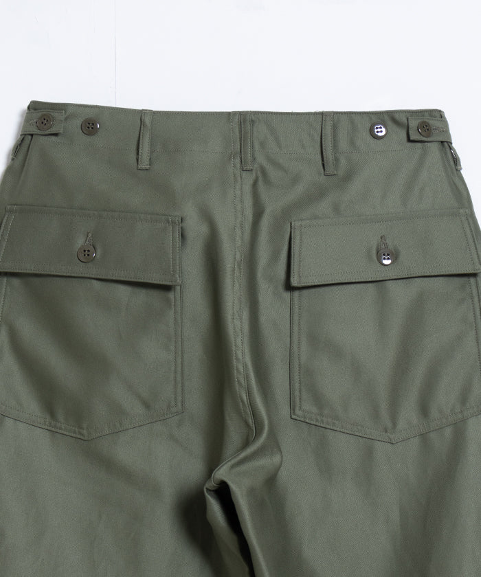 GIZA BACK SATIN BAKER PANTS - OLIVE