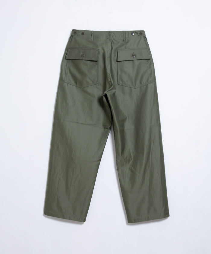 GIZA BACK SATIN BAKER PANTS - OLIVE