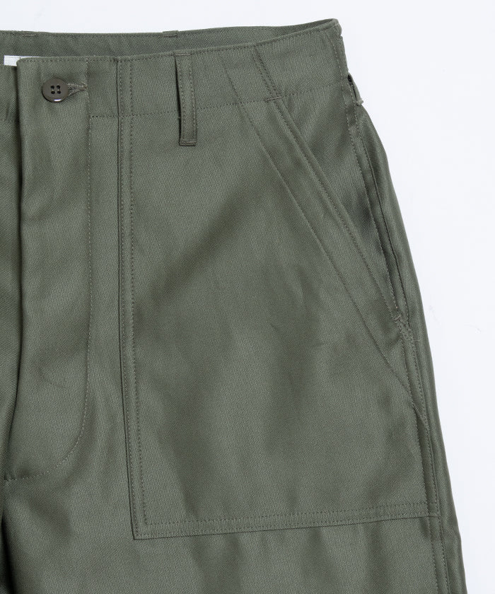 GIZA BACK SATIN BAKER PANTS - OLIVE