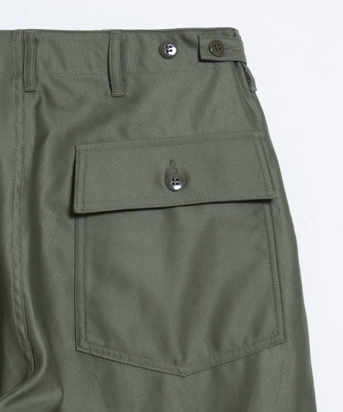 GIZA BACK SATIN BAKER PANTS - OLIVE