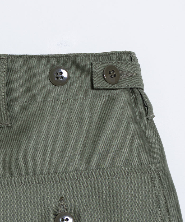 GIZA BACK SATIN BAKER PANTS - OLIVE