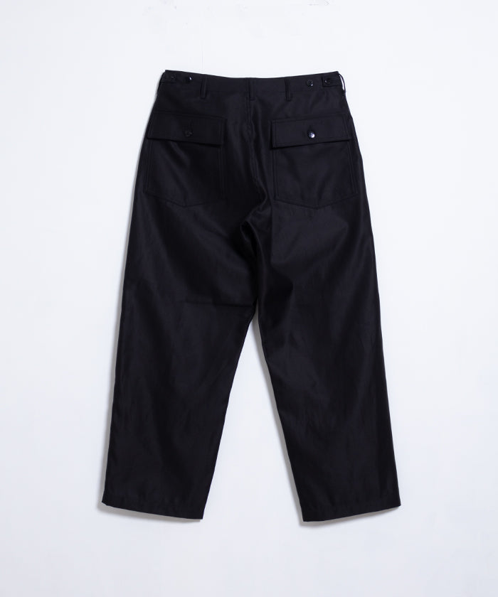 GIZA BACK SATIN BAKER PANTS - BLACK