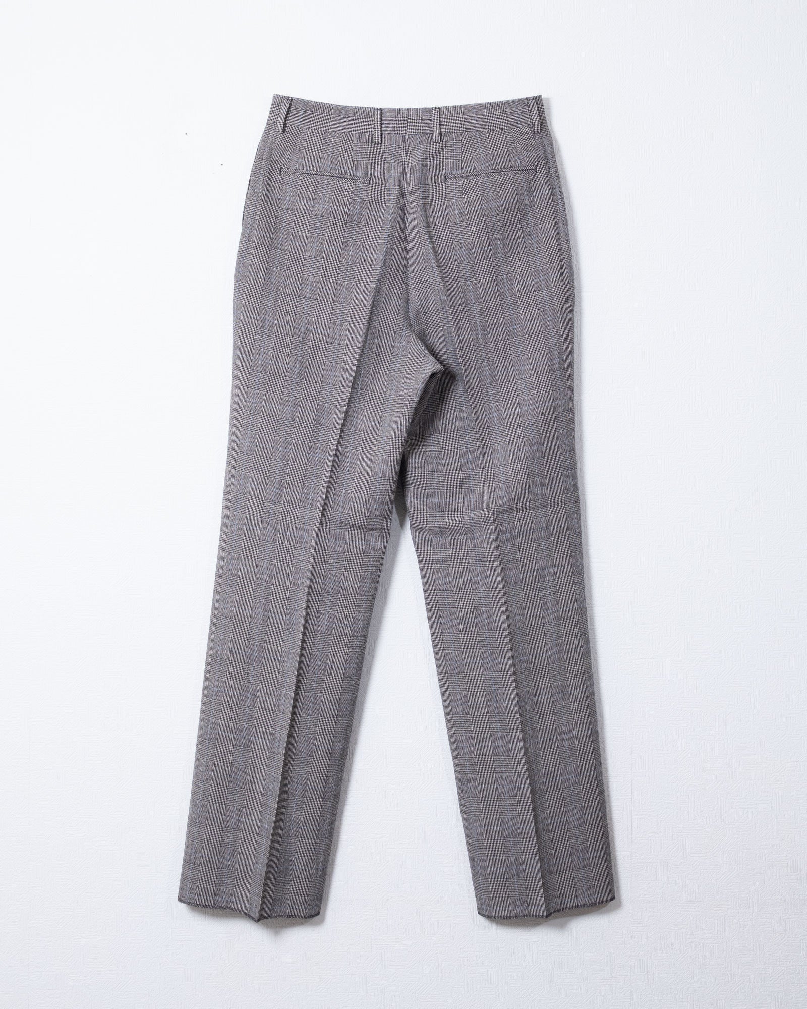 NEAT GLEN CHECK WIDE スラックス バックシルエット ポケット