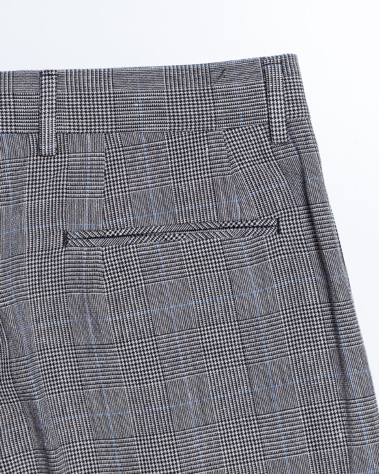 NEAT GLEN CHECK WIDE スラックス ヒップポケット 拡大 ディテール