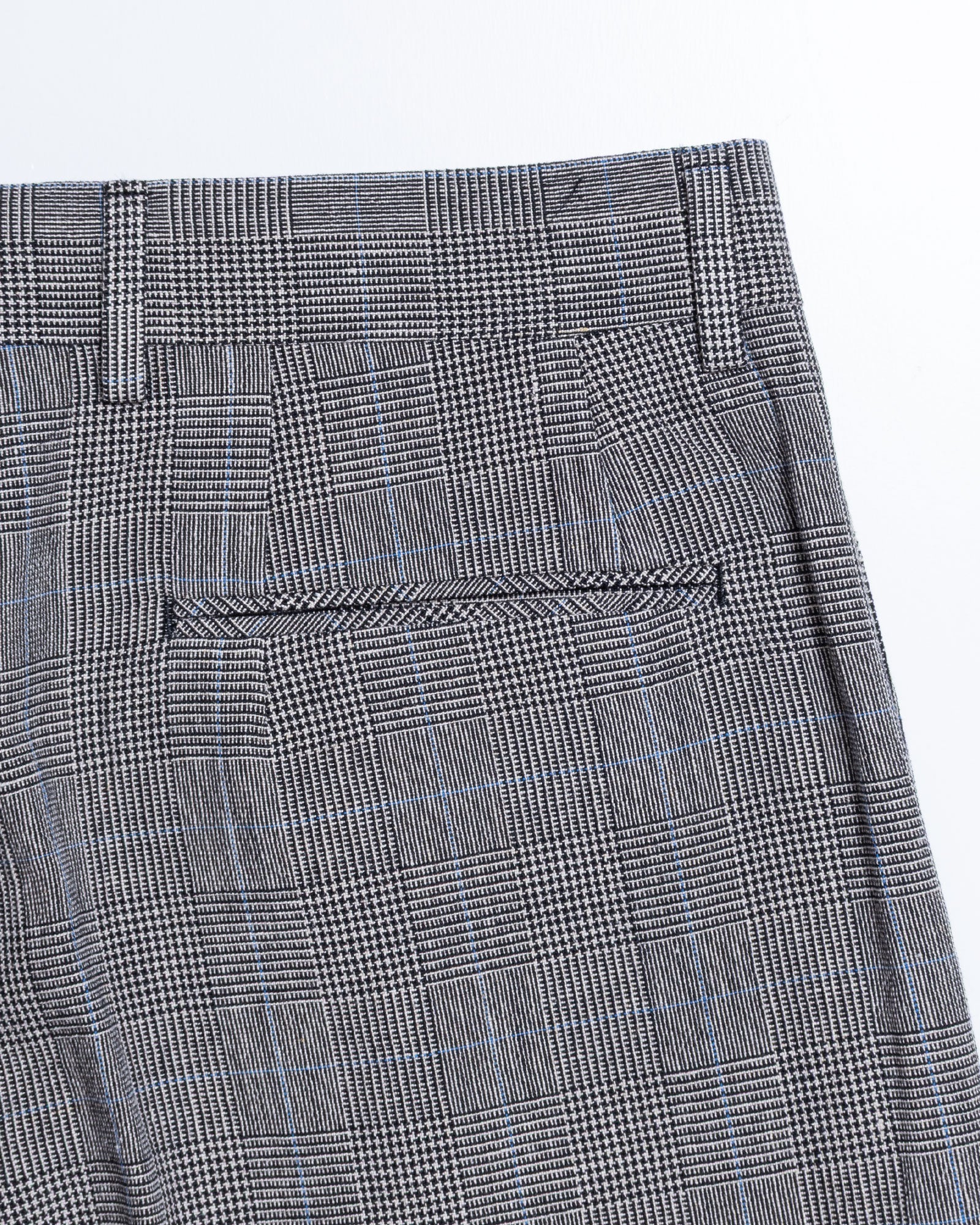 NEAT GLEN CHECK WIDE スラックス ヒップポケット 拡大 ディテール