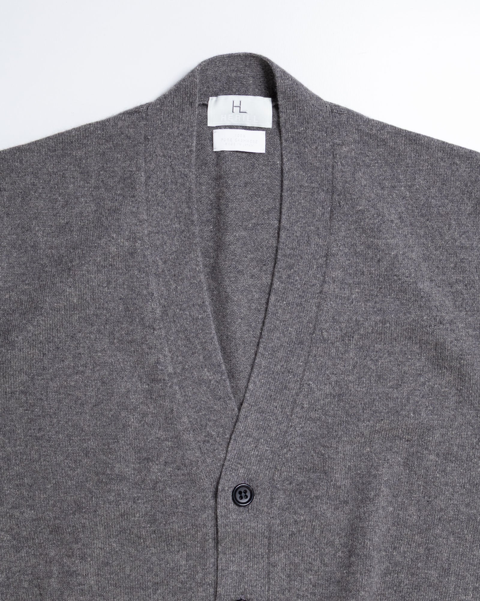 herill ヘリル カシミヤ カーディガン size2 HERILL】GOLDENCASH CARDIGAN - GRAY | ヘリル ゴールデンキャッシュ