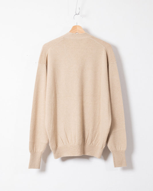 HERILL GOLDENCASH CARDIGAN NATURAL カシミヤ Vネックカーディガン 背面