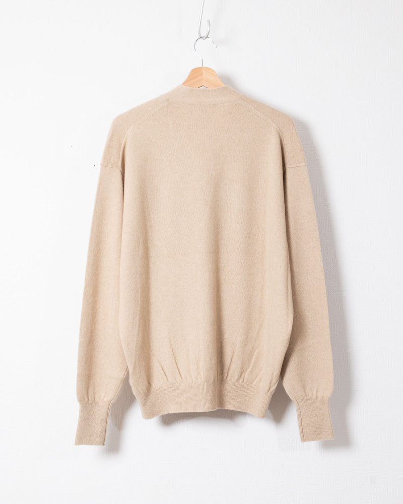 HERILL GOLDENCASH CARDIGAN NATURAL カシミヤ Vネックカーディガン 背面