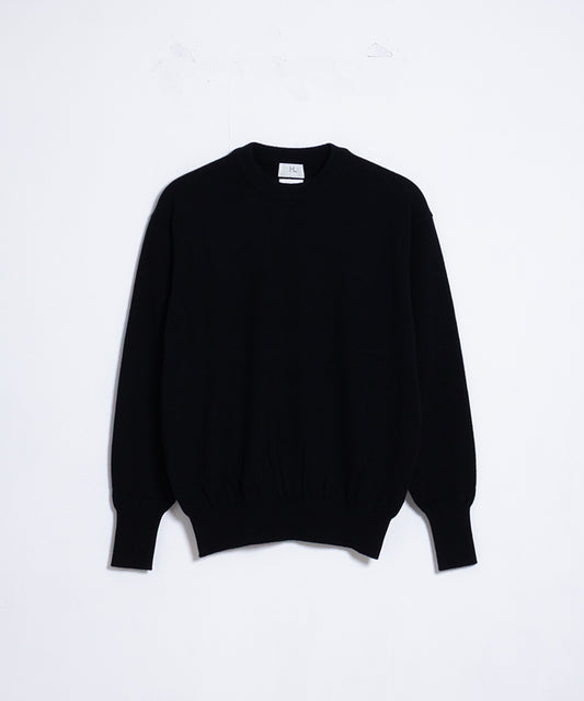 【HERILL】GOLDEN CASH PULLOVER / ヘリル ゴールデンキャッシュカシミアニット クルーネック プルオーバー セーター ブラック 2025AW 2025秋冬 正規取扱店 神奈川 鎌倉 オンラインショップ 通販