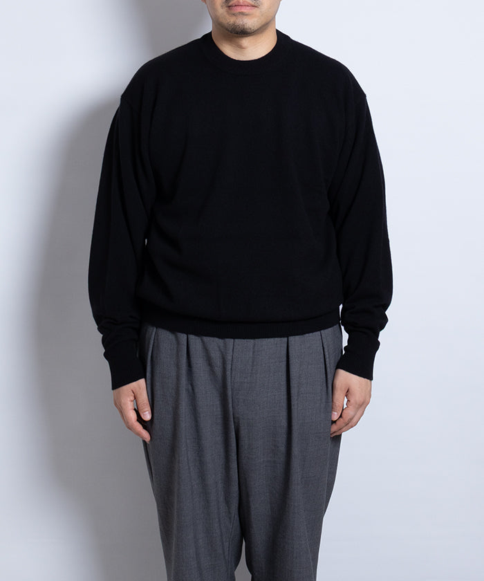 【HERILL】GOLDEN CASH PULLOVER / ヘリル ゴールデンキャッシュカシミアニット クルーネック プルオーバー セーター ブラック 2025AW 2025秋冬 正規取扱店 神奈川 鎌倉 オンラインショップ 通販