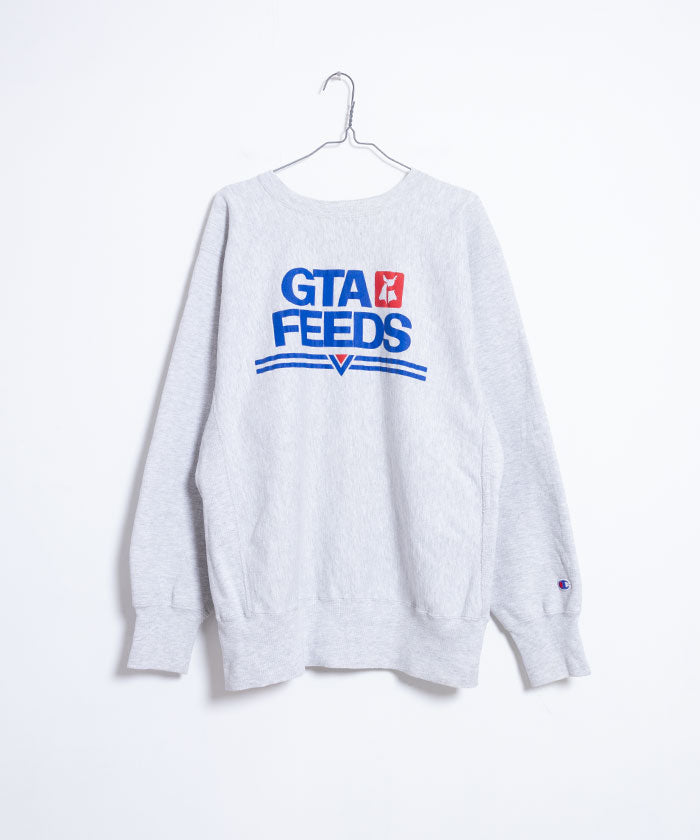 1990's CHAMPION REVERSE WEAVE SWEATSHIRT MADE IN USA GTA FEEDS / アメリカ製 チャンピオン リバースウィーブ スウェット 企業モノ