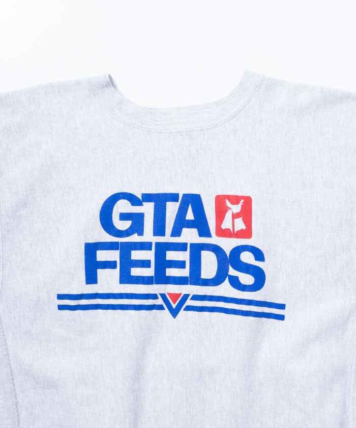 1990's CHAMPION REVERSE WEAVE SWEATSHIRT MADE IN USA GTA FEEDS / アメリカ製 チャンピオン リバースウィーブ スウェット 企業モノ