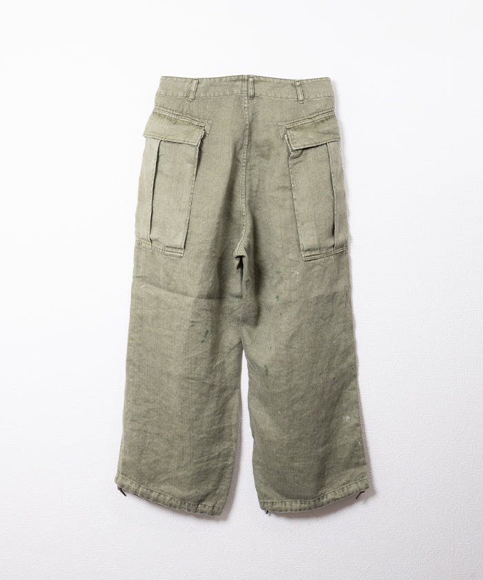 【HERILL】HBT LINEN CARGOPANTS - OLIVE DRAB / ヘリル ヘリンボーンツイル リネン カーゴパンツ 2026ss 2026春夏 正規取扱店 ‐ ARZACH KAMAKURA 神奈川 鎌倉 オンラインショップ 通販