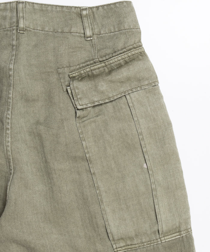 【HERILL】HBT LINEN CARGOPANTS - OLIVE DRAB / ヘリル ヘリンボーンツイル リネン カーゴパンツ 2026ss 2026春夏 正規取扱店 ‐ ARZACH KAMAKURA 神奈川 鎌倉 オンラインショップ 通販