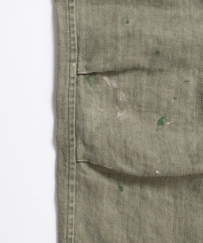 【HERILL】HBT LINEN CARGOPANTS - OLIVE DRAB / ヘリル ヘリンボーンツイル リネン カーゴパンツ 2026ss 2026春夏 正規取扱店 ‐ ARZACH KAMAKURA 神奈川 鎌倉 オンラインショップ 通販