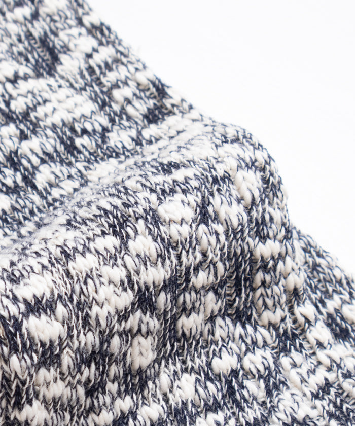 INTÉRIM】SLUB COTTON HEATHER SOCKS - DARK NAVY / インテリム スラブコットン ヘザーソックス 2026ss 2026春夏 正規取扱店 神奈川 鎌倉 ARZACH KAMAKURA オンラインショップ 通販