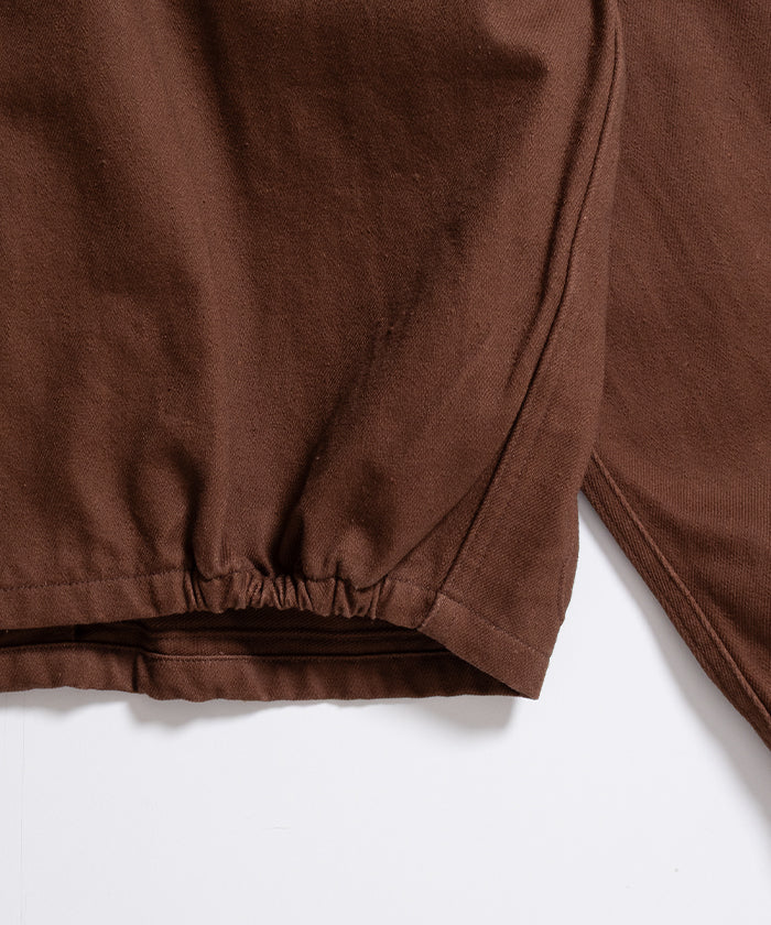 HEMP ORGANIC COTTON HYPER BIG SHORT DRIZZLER JACKET - BROWN - A'r139 Kamakura