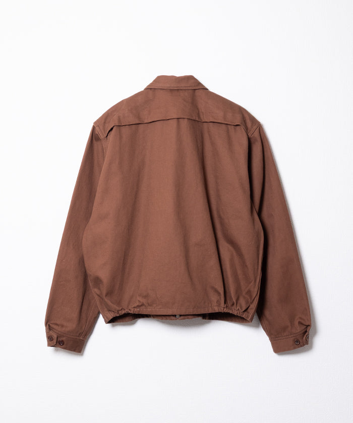 HEMP ORGANIC COTTON HYPER BIG SHORT DRIZZLER JACKET - BROWN - A'r139 Kamakura