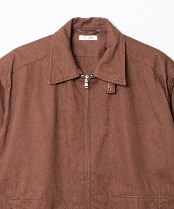 HEMP ORGANIC COTTON HYPER BIG SHORT DRIZZLER JACKET - BROWN - A'r139 Kamakura