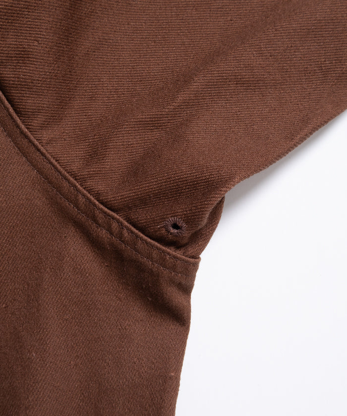 HEMP ORGANIC COTTON HYPER BIG SHORT DRIZZLER JACKET - BROWN - A'r139 Kamakura
