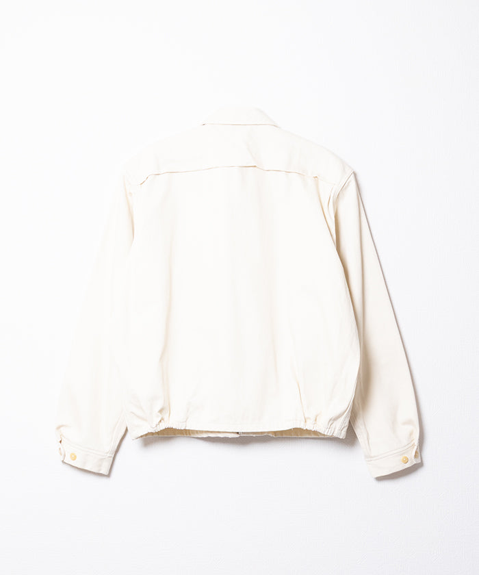 HEMP ORGANIC COTTON HYPER BIG SHORT DRIZZLER JACKET - IVORY - A'r139 Kamakura