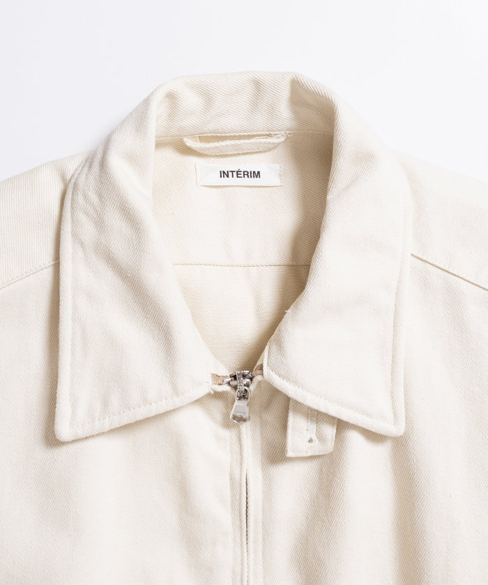 HEMP ORGANIC COTTON HYPER BIG SHORT DRIZZLER JACKET - IVORY - A'r139 Kamakura