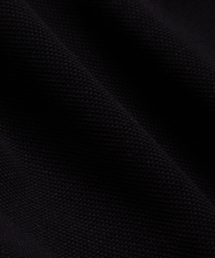 【INTÉRIM】HIGH GAUGE SEA ISLAND PIQUE HYPER BIG LONG POLO SHIRT - BLACK / インテリム ハイゲージ シーアイランド ピケ ハイパービッグ ロングスリーブ ポロ シャツ 2026ss 2026春夏 正規取扱店 神奈川 鎌倉 アルザック鎌倉 オンラインショップ 通販