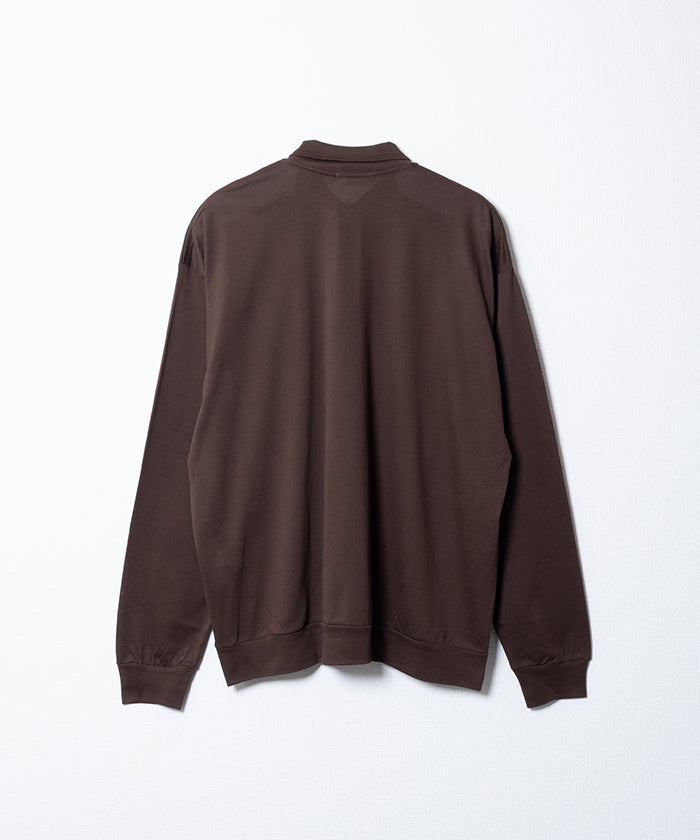 【INTÉRIM】HIGH GAUGE SEA ISLAND PIQUE HYPER BIG LONG POLO SHIRT - MOLE / インテリム ハイゲージ シーアイランド ピケ ハイパービッグ ロングスリーブ ポロ シャツ 2026ss 2026春夏 正規取扱店 神奈川 鎌倉 ARZACH KAMAKURA オンラインショップ 通販