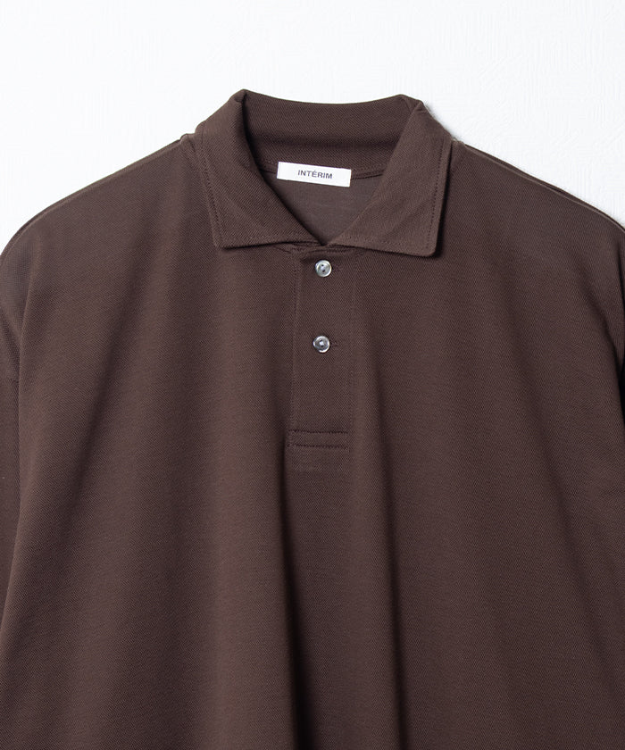 【INTÉRIM】HIGH GAUGE SEA ISLAND PIQUE HYPER BIG LONG POLO SHIRT - MOLE / インテリム ハイゲージ シーアイランド ピケ ハイパービッグ ロングスリーブ ポロ シャツ 2026ss 2026春夏 正規取扱店 神奈川 鎌倉 ARZACH KAMAKURA オンラインショップ 通販