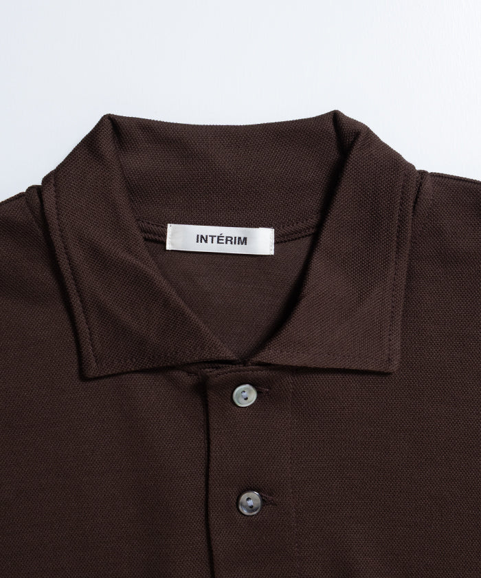 【INTÉRIM】HIGH GAUGE SEA ISLAND PIQUE HYPER BIG LONG POLO SHIRT - MOLE / インテリム ハイゲージ シーアイランド ピケ ハイパービッグ ロングスリーブ ポロ シャツ 2026ss 2026春夏 正規取扱店 神奈川 鎌倉 ARZACH KAMAKURA オンラインショップ 通販